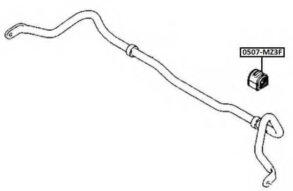 ASVA 0507-MZ3F Bearing Bush, stabiliser